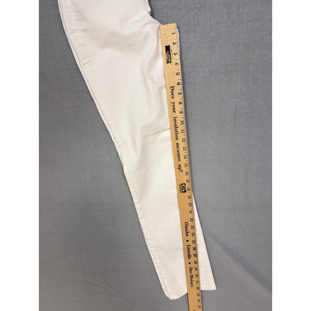 Old Navy Wow Straight Jeans Womens 10 Tall White High Rise Stretch Denim - Picture 8 of 10